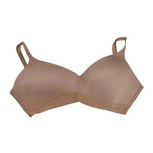 Victorias Secret Pink Womens Balconette Bra Tan Padded Wireless Stretch 38DD